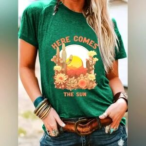 Summer Tee, Desert Scene, Sz Med